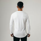 Front view of men’s slim fit fitness T-shirt designed for athletic muscle style