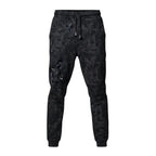 Side view of men’s slim fit jogger pants showing urban hip hop style design