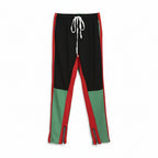 Front view of men’s skinny streetwear denim jeans with loose fit modern design