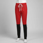 Front view of men’s skinny streetwear denim jeans with loose fit modern design