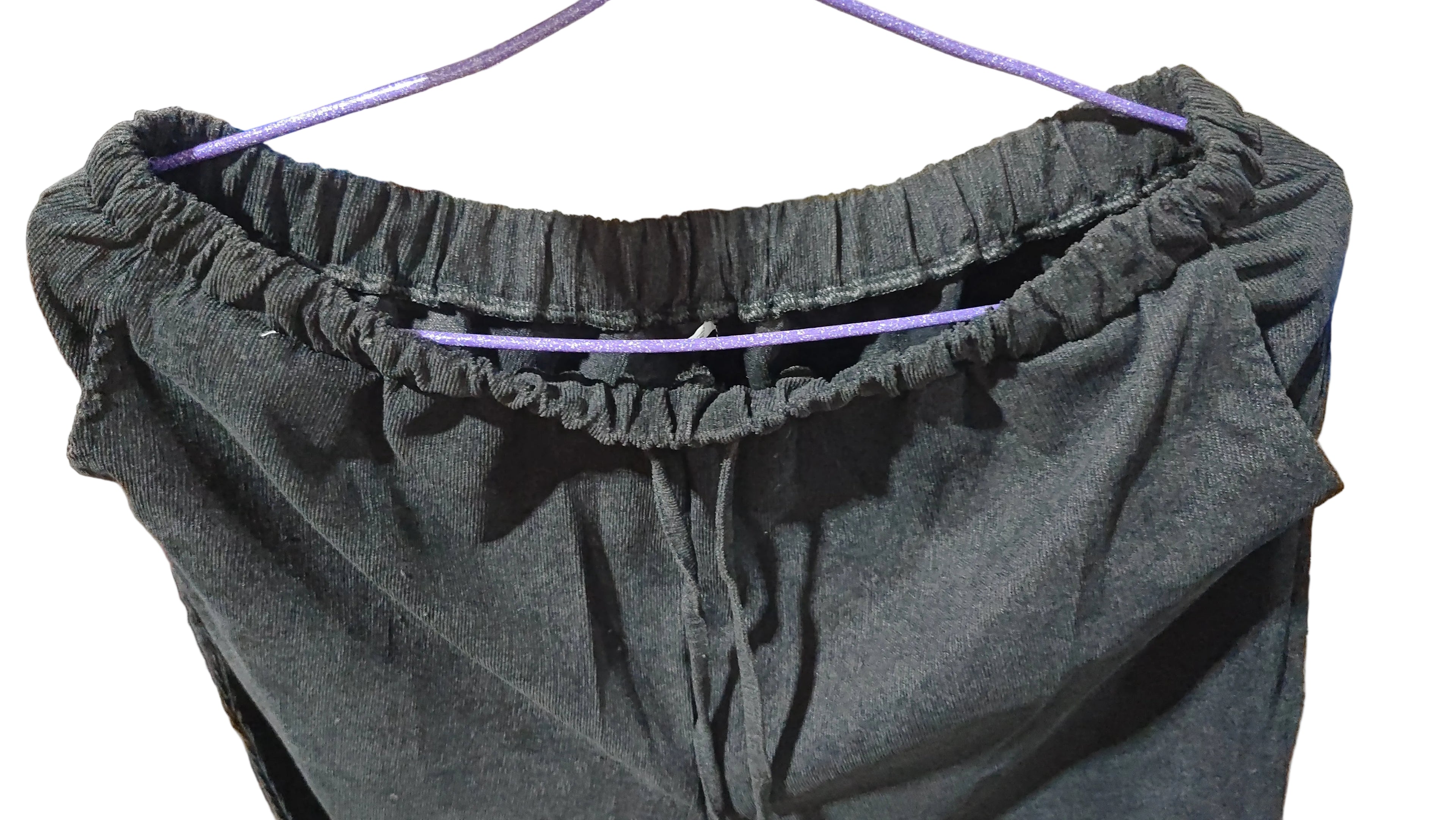 Front view of men’s winter corduroy jogger pants with simple streetwear design